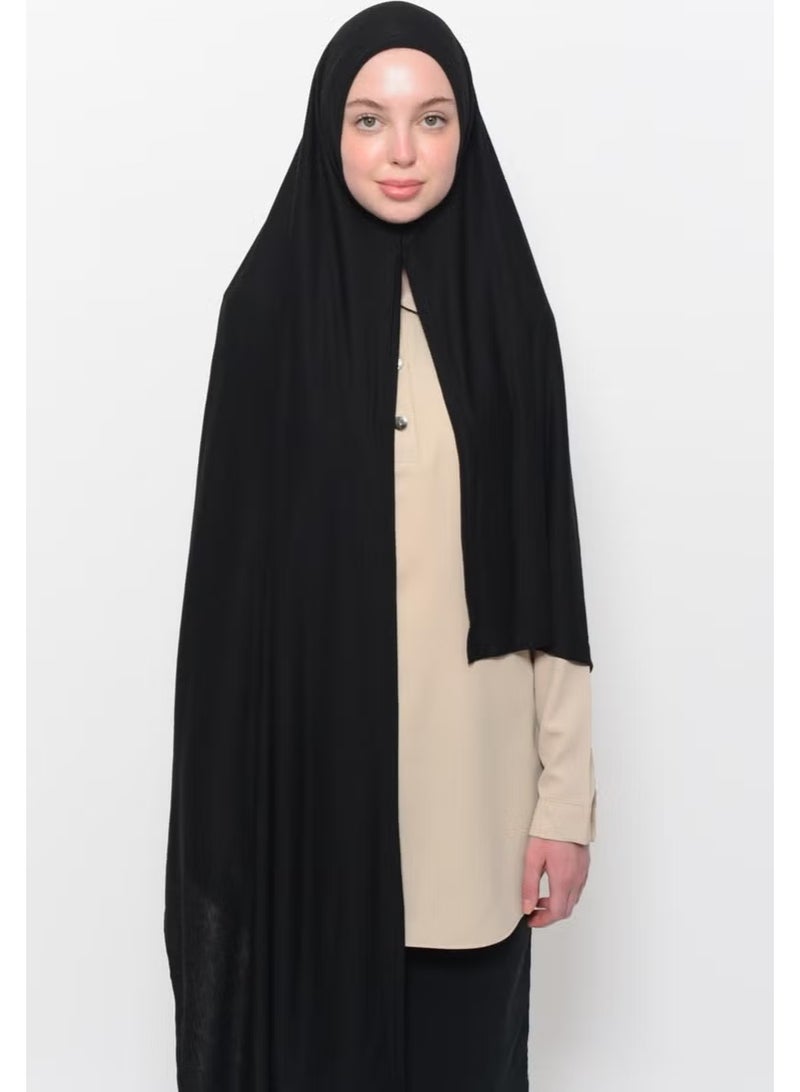 Altobeh Ready Practical Interlocking Luxury Organic Plain Combed Cotton Shawl Cross Aligned - Black - Image 1